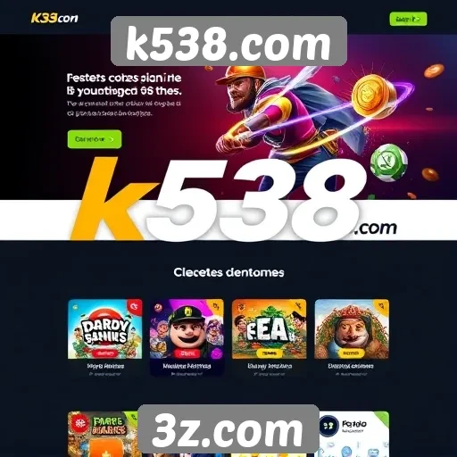 Acessibilidade e usabilidade do site k538.com para jogadores