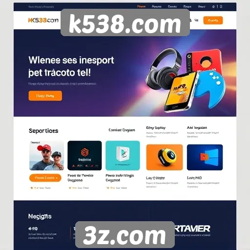 Usabilidade e design do site k538.com